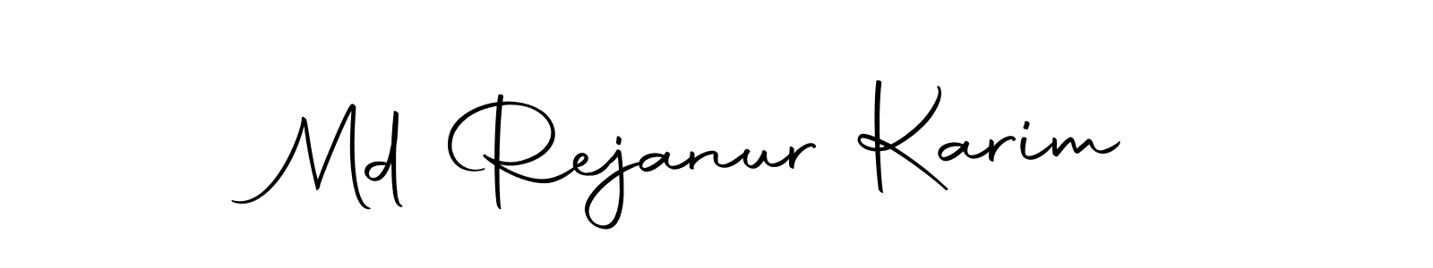 How to make Md Rejanur Karim name signature. Use Autography-DOLnW style for creating short signs online. This is the latest handwritten sign. Md Rejanur Karim signature style 10 images and pictures png