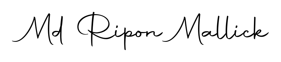 You should practise on your own different ways (Autography-DOLnW) to write your name (Md Ripon Mallick) in signature. Don't let someone else do it for you. Md Ripon Mallick signature style 10 images and pictures png