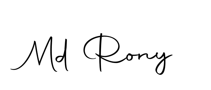 Design your own signature with our free online signature maker. With this signature software, you can create a handwritten (Autography-DOLnW) signature for name Md Rony. Md Rony signature style 10 images and pictures png