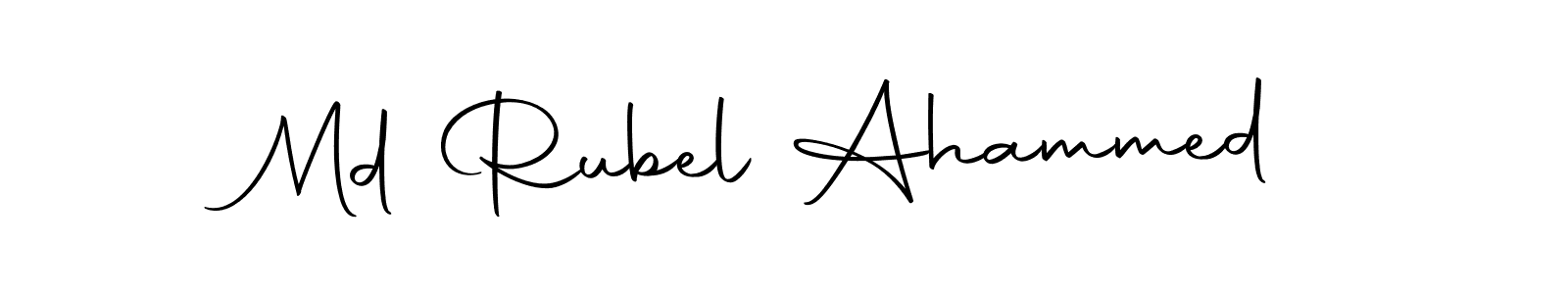 How to make Md Rubel Ahammed name signature. Use Autography-DOLnW style for creating short signs online. This is the latest handwritten sign. Md Rubel Ahammed signature style 10 images and pictures png