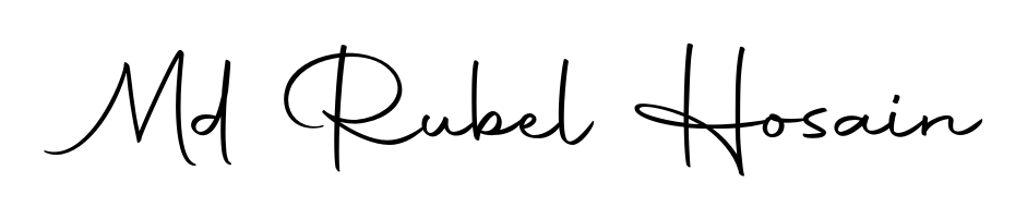 Download transparent PNG signature for name Md Rubel Hosain styled with Autography-DOLnW font. Ready to paste directly into PDF and Word agreements. Md Rubel Hosain signature style 10 images and pictures png