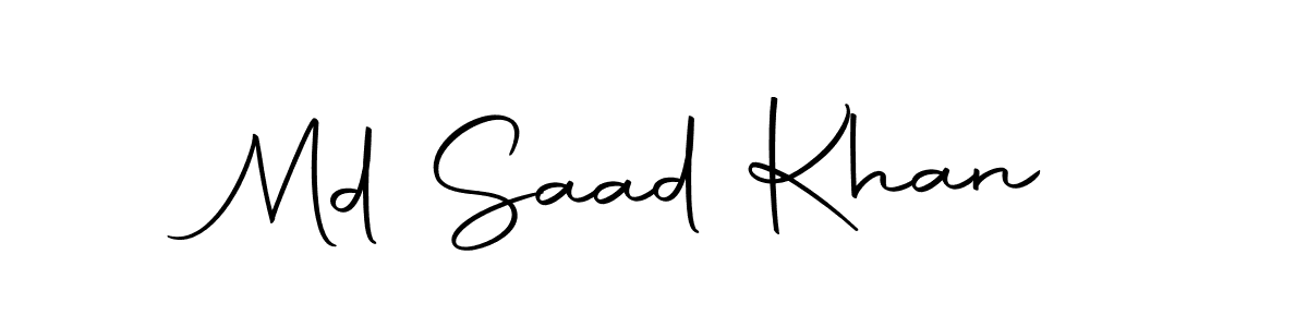 How to make Md Saad Khan name signature. Use Autography-DOLnW style for creating short signs online. This is the latest handwritten sign. Md Saad Khan signature style 10 images and pictures png