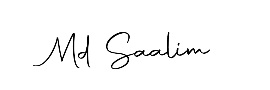 Create a beautiful signature design for name Md Saalim. With this signature (Autography-DOLnW) fonts, you can make a handwritten signature for free. Md Saalim signature style 10 images and pictures png
