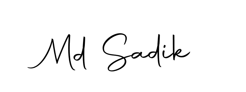 This is the best signature style for the Md Sadik name. Also you like these signature font (Autography-DOLnW). Mix name signature. Md Sadik signature style 10 images and pictures png