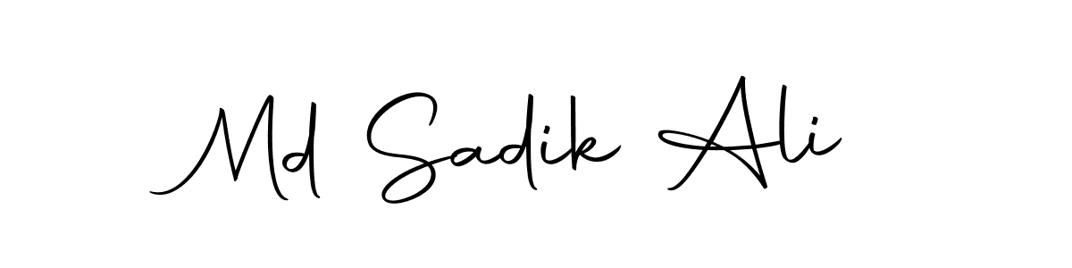 Make a beautiful signature design for name Md Sadik Ali. With this signature (Autography-DOLnW) style, you can create a handwritten signature for free. Md Sadik Ali signature style 10 images and pictures png