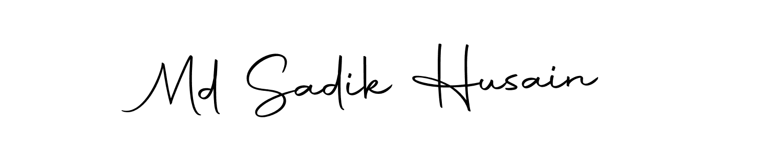 Create a beautiful signature design for name Md Sadik Husain. With this signature (Autography-DOLnW) fonts, you can make a handwritten signature for free. Md Sadik Husain signature style 10 images and pictures png