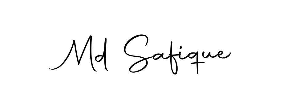 How to make Md Safique name signature. Use Autography-DOLnW style for creating short signs online. This is the latest handwritten sign. Md Safique signature style 10 images and pictures png