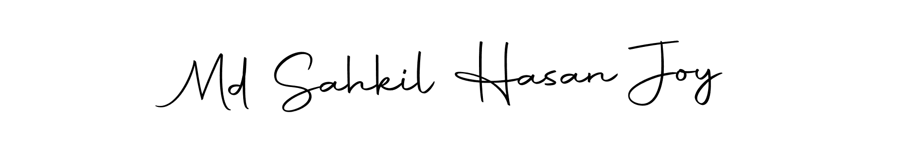 How to make Md Sahkil Hasan Joy name signature. Use Autography-DOLnW style for creating short signs online. This is the latest handwritten sign. Md Sahkil Hasan Joy signature style 10 images and pictures png