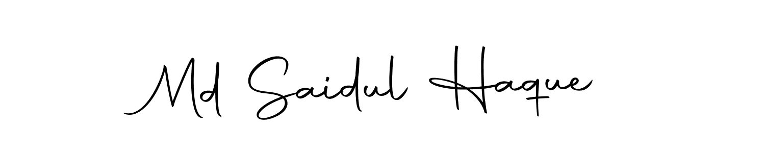 Design your own signature with our free online signature maker. With this signature software, you can create a handwritten (Autography-DOLnW) signature for name Md Saidul Haque. Md Saidul Haque signature style 10 images and pictures png