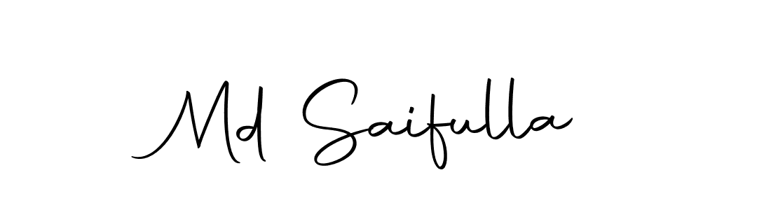 Design your own signature with our free online signature maker. With this signature software, you can create a handwritten (Autography-DOLnW) signature for name Md Saifulla. Md Saifulla signature style 10 images and pictures png