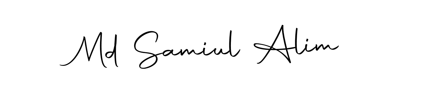 This is the best signature style for the Md Samiul Alim name. Also you like these signature font (Autography-DOLnW). Mix name signature. Md Samiul Alim signature style 10 images and pictures png