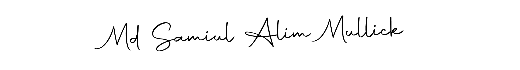 Create a beautiful signature design for name Md Samiul Alim Mullick. With this signature (Autography-DOLnW) fonts, you can make a handwritten signature for free. Md Samiul Alim Mullick signature style 10 images and pictures png