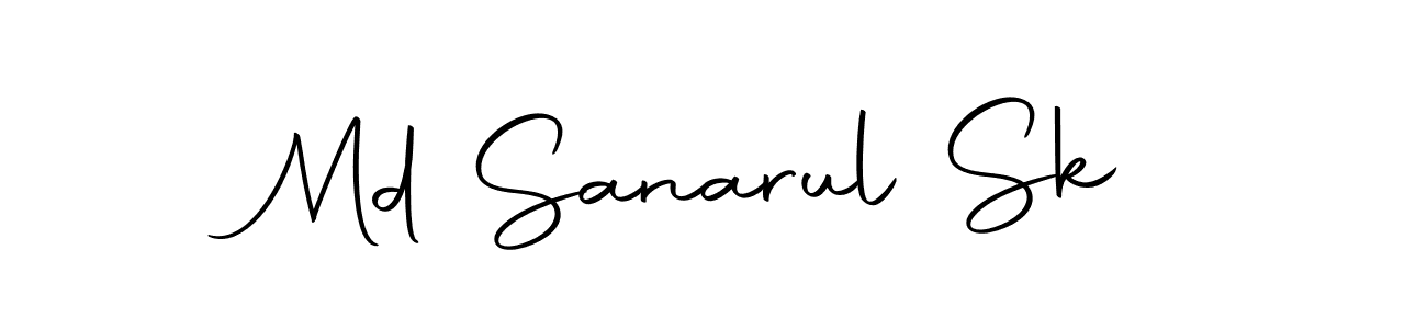 How to make Md Sanarul Sk name signature. Use Autography-DOLnW style for creating short signs online. This is the latest handwritten sign. Md Sanarul Sk signature style 10 images and pictures png