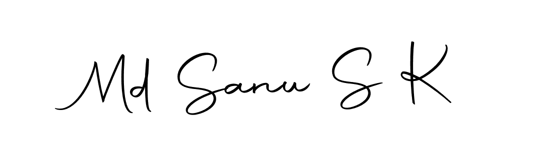 Make a short Md Sanu S K signature style. Manage your documents anywhere anytime using Autography-DOLnW. Create and add eSignatures, submit forms, share and send files easily. Md Sanu S K signature style 10 images and pictures png