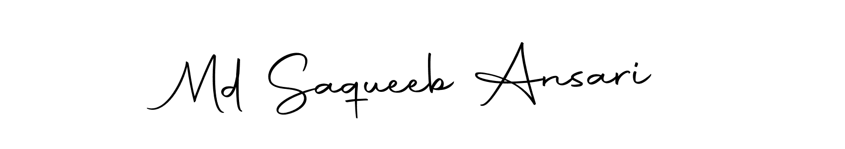 How to make Md Saqueeb Ansari name signature. Use Autography-DOLnW style for creating short signs online. This is the latest handwritten sign. Md Saqueeb Ansari signature style 10 images and pictures png