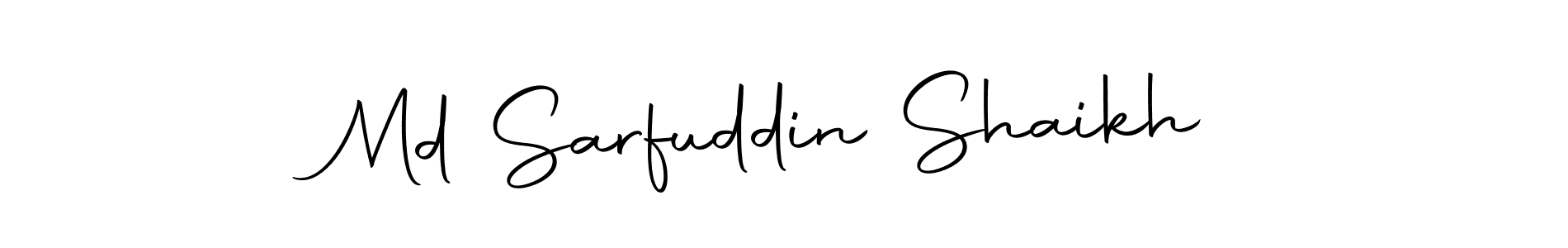 How to make Md Sarfuddin Shaikh name signature. Use Autography-DOLnW style for creating short signs online. This is the latest handwritten sign. Md Sarfuddin Shaikh signature style 10 images and pictures png