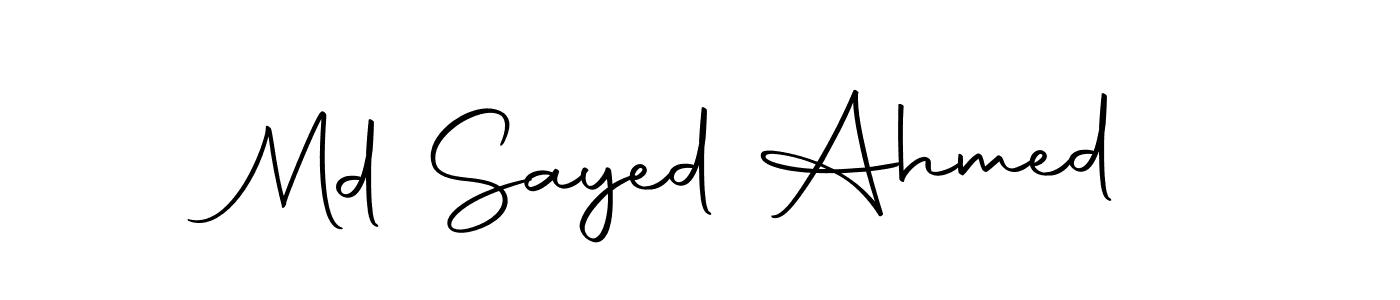 Create a beautiful signature design for name Md Sayed Ahmed. With this signature (Autography-DOLnW) fonts, you can make a handwritten signature for free. Md Sayed Ahmed signature style 10 images and pictures png