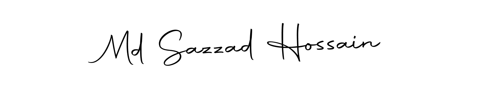 How to make Md Sazzad Hossain name signature. Use Autography-DOLnW style for creating short signs online. This is the latest handwritten sign. Md Sazzad Hossain signature style 10 images and pictures png