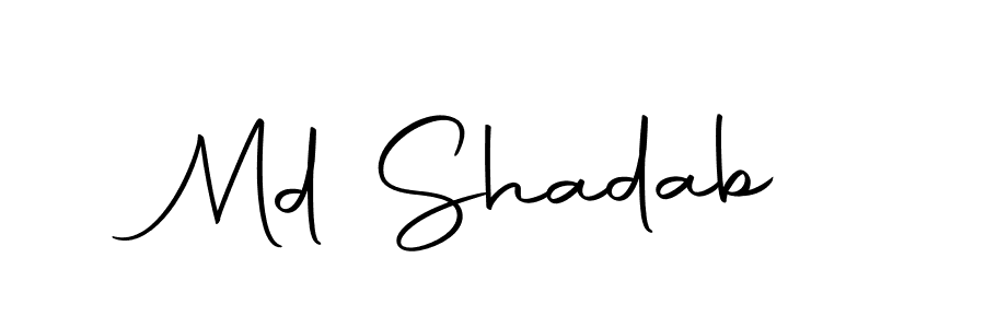 Also we have Md Shadab name is the best signature style. Create professional handwritten signature collection using Autography-DOLnW autograph style. Md Shadab signature style 10 images and pictures png