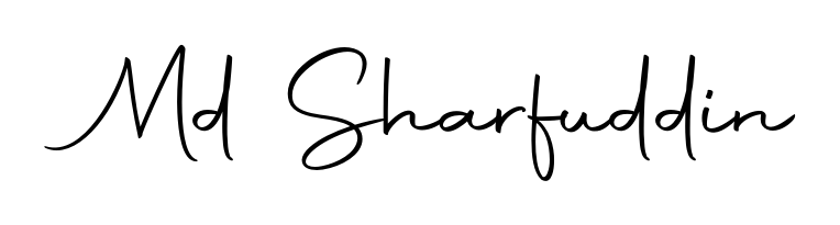 The Autography-DOLnW font transforms the name Md Sharfuddin into an executive sign with sharp precision and distinguished character. Md Sharfuddin signature style 10 images and pictures png