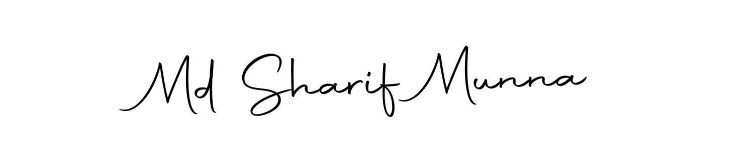 Create a beautiful signature design for name Md Sharif Munna. With this signature (Autography-DOLnW) fonts, you can make a handwritten signature for free. Md Sharif Munna signature style 10 images and pictures png