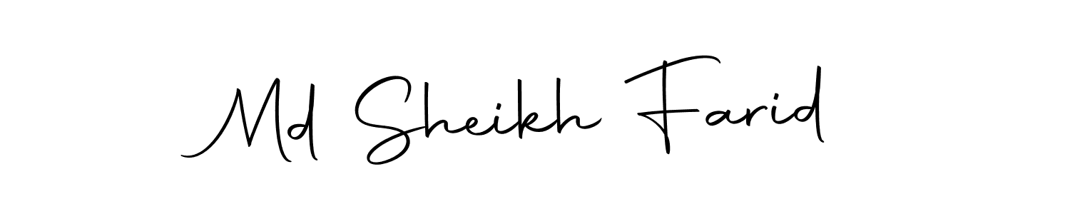 You can use this online signature creator to create a handwritten signature for the name Md Sheikh Farid. This is the best online autograph maker. Md Sheikh Farid signature style 10 images and pictures png