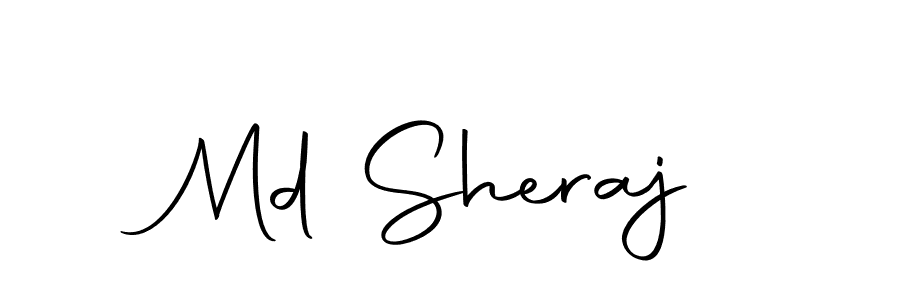 How to make Md Sheraj name signature. Use Autography-DOLnW style for creating short signs online. This is the latest handwritten sign. Md Sheraj signature style 10 images and pictures png