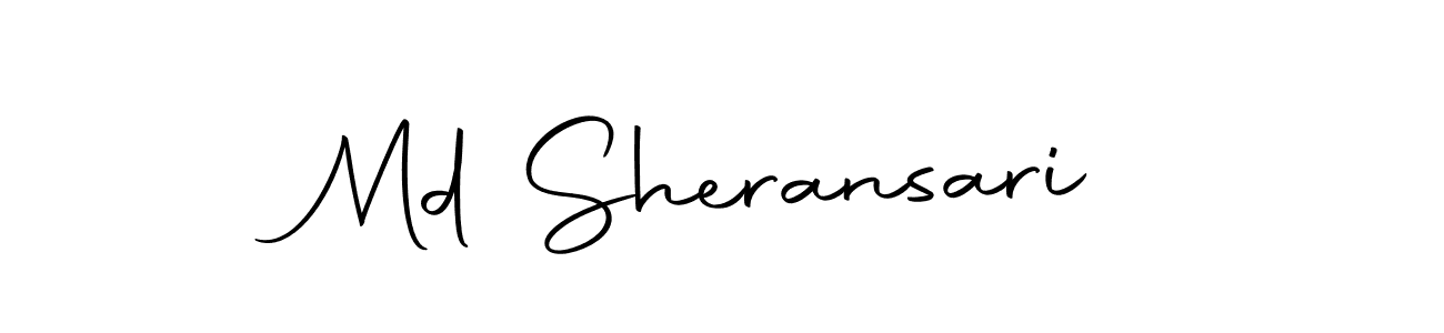 How to make Md Sheransari name signature. Use Autography-DOLnW style for creating short signs online. This is the latest handwritten sign. Md Sheransari signature style 10 images and pictures png