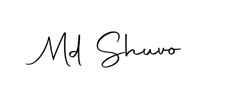 Create a beautiful signature design for name Md Shuvo. With this signature (Autography-DOLnW) fonts, you can make a handwritten signature for free. Md Shuvo signature style 10 images and pictures png