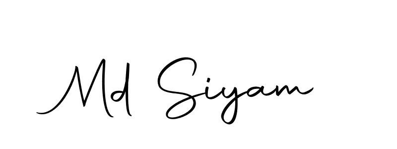 Make a beautiful signature design for name Md Siyam. With this signature (Autography-DOLnW) style, you can create a handwritten signature for free. Md Siyam signature style 10 images and pictures png
