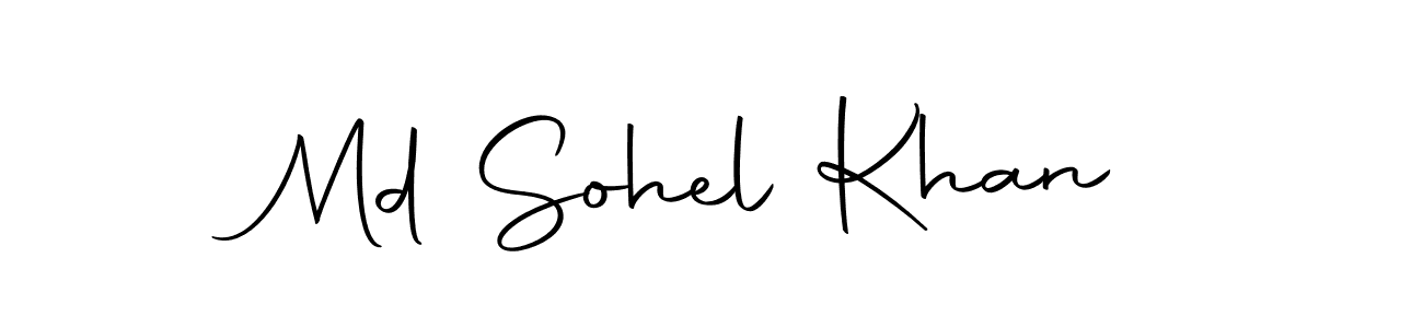 How to make Md Sohel Khan name signature. Use Autography-DOLnW style for creating short signs online. This is the latest handwritten sign. Md Sohel Khan signature style 10 images and pictures png