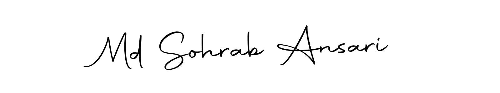 Also we have Md Sohrab Ansari name is the best signature style. Create professional handwritten signature collection using Autography-DOLnW autograph style. Md Sohrab Ansari signature style 10 images and pictures png