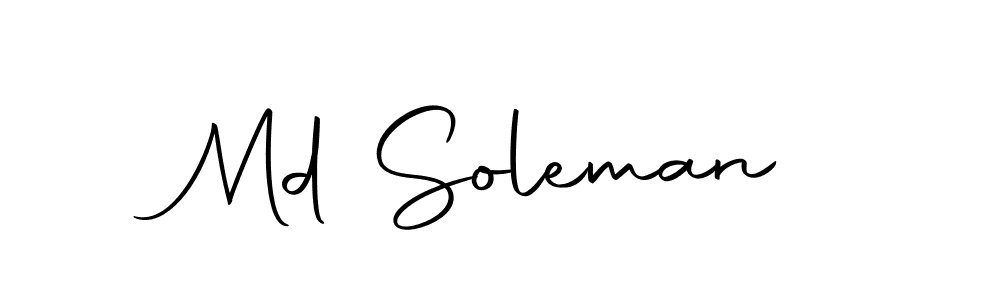Design your own signature with our free online signature maker. With this signature software, you can create a handwritten (Autography-DOLnW) signature for name Md Soleman. Md Soleman signature style 10 images and pictures png