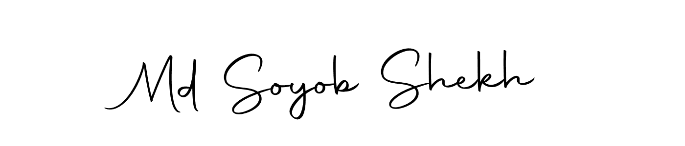 How to make Md Soyob Shekh name signature. Use Autography-DOLnW style for creating short signs online. This is the latest handwritten sign. Md Soyob Shekh signature style 10 images and pictures png