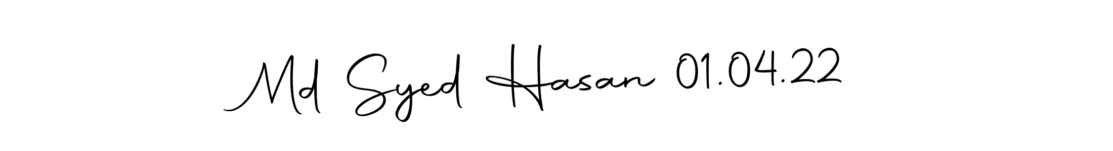 Design your own signature with our free online signature maker. With this signature software, you can create a handwritten (Autography-DOLnW) signature for name Md Syed Hasan 01.04.22. Md Syed Hasan 01.04.22 signature style 10 images and pictures png