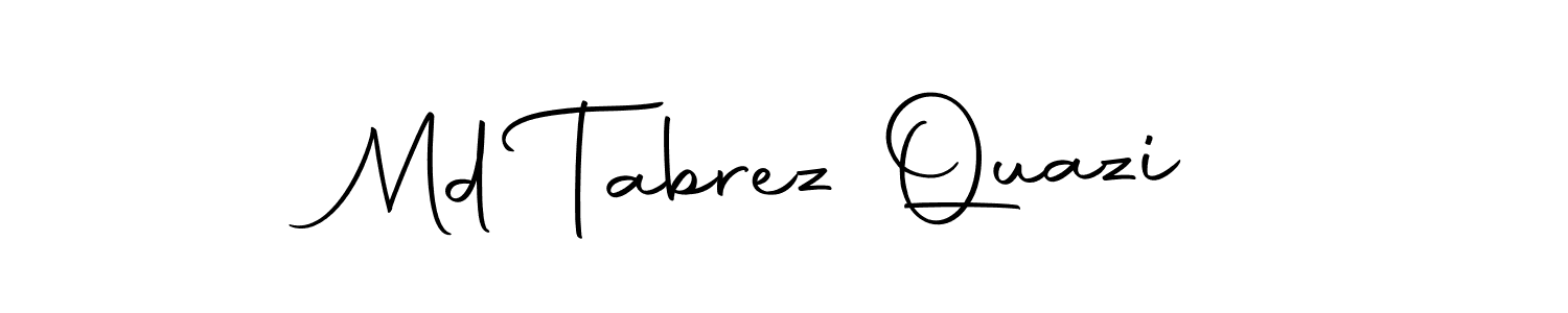 Create a beautiful signature design for name Md Tabrez Quazi. With this signature (Autography-DOLnW) fonts, you can make a handwritten signature for free. Md Tabrez Quazi signature style 10 images and pictures png