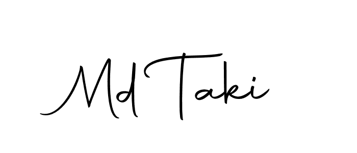 Use a signature maker to create a handwritten signature online. With this signature software, you can design (Autography-DOLnW) your own signature for name Md Taki. Md Taki signature style 10 images and pictures png