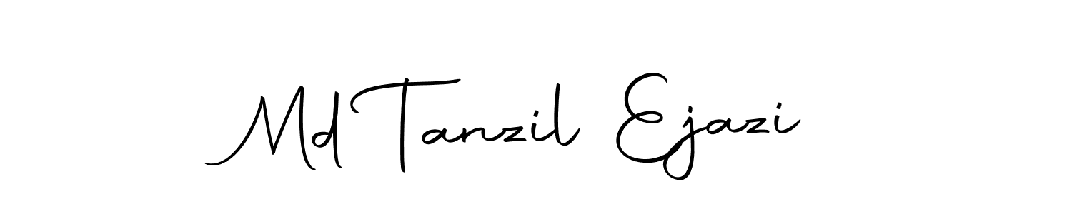 You should practise on your own different ways (Autography-DOLnW) to write your name (Md Tanzil Ejazi) in signature. don't let someone else do it for you. Md Tanzil Ejazi signature style 10 images and pictures png