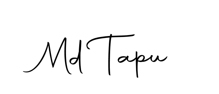 Create a beautiful signature design for name Md Tapu. With this signature (Autography-DOLnW) fonts, you can make a handwritten signature for free. Md Tapu signature style 10 images and pictures png