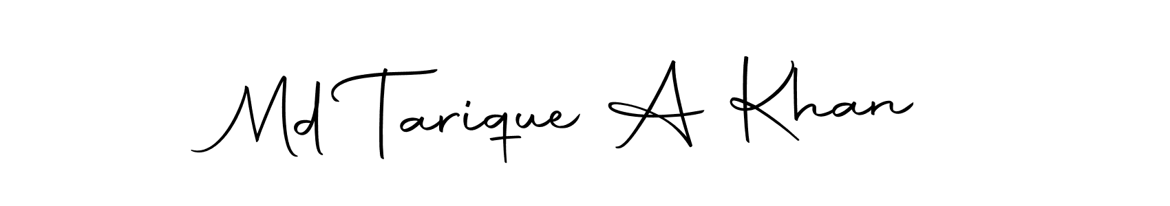 Create a beautiful signature design for name Md Tarique A Khan. With this signature (Autography-DOLnW) fonts, you can make a handwritten signature for free. Md Tarique A Khan signature style 10 images and pictures png