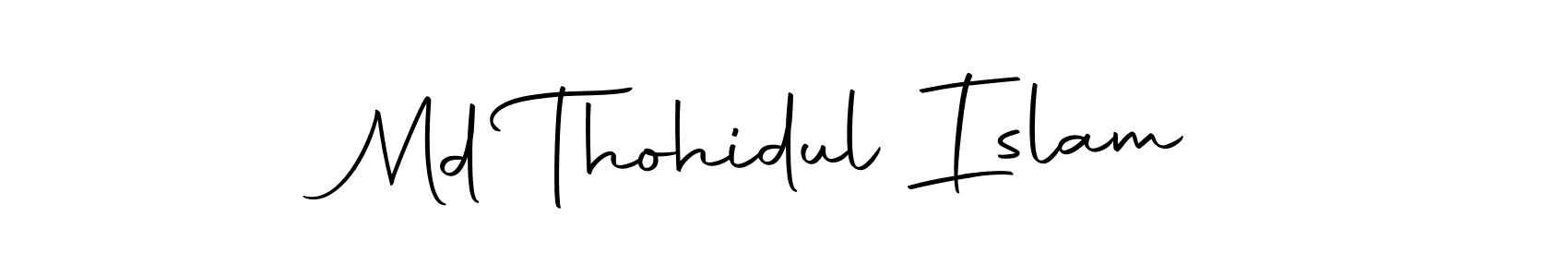 How to make Md Thohidul Islam name signature. Use Autography-DOLnW style for creating short signs online. This is the latest handwritten sign. Md Thohidul Islam signature style 10 images and pictures png