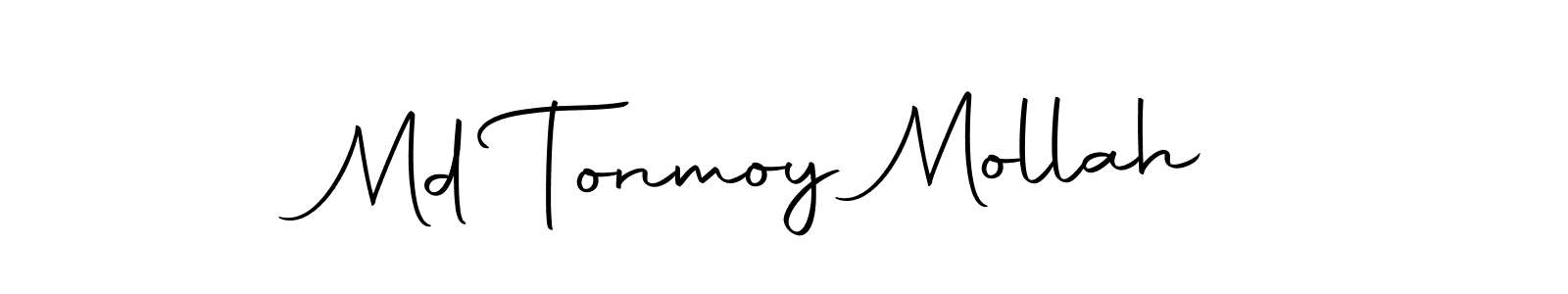 How to make Md Tonmoy Mollah name signature. Use Autography-DOLnW style for creating short signs online. This is the latest handwritten sign. Md Tonmoy Mollah signature style 10 images and pictures png