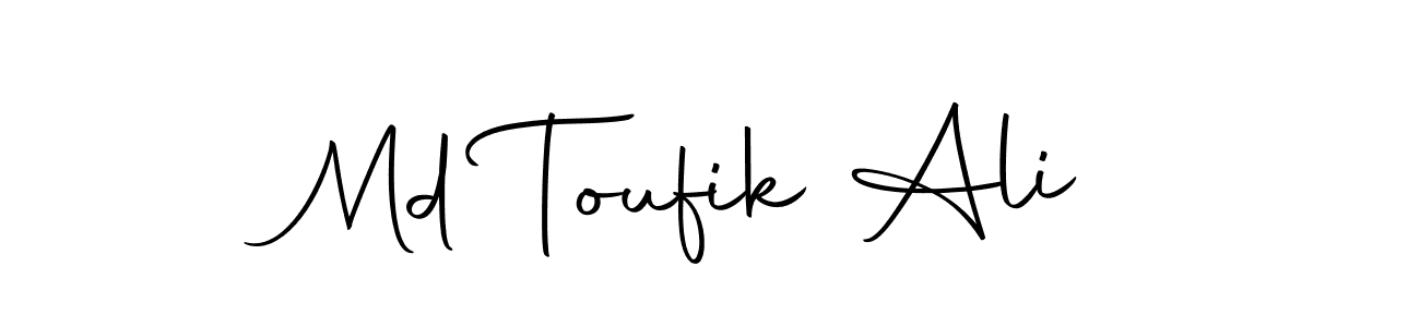 Create a beautiful signature design for name Md Toufik Ali. With this signature (Autography-DOLnW) fonts, you can make a handwritten signature for free. Md Toufik Ali signature style 10 images and pictures png