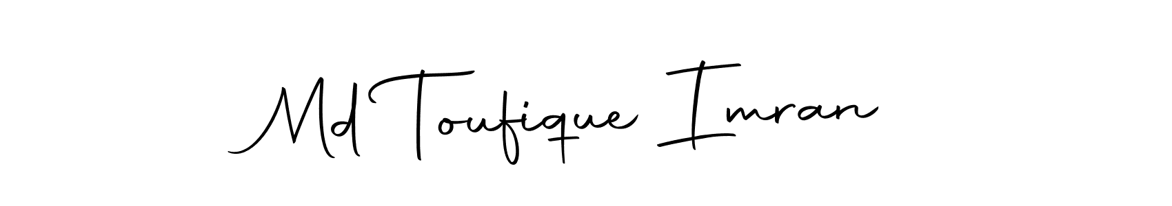 You should practise on your own different ways (Autography-DOLnW) to write your name (Md Toufique Imran) in signature. don't let someone else do it for you. Md Toufique Imran signature style 10 images and pictures png