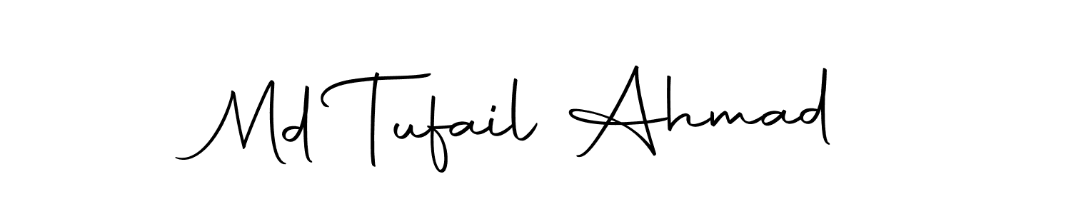 How to make Md Tufail Ahmad name signature. Use Autography-DOLnW style for creating short signs online. This is the latest handwritten sign. Md Tufail Ahmad signature style 10 images and pictures png