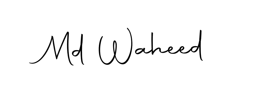 Design your own signature with our free online signature maker. With this signature software, you can create a handwritten (Autography-DOLnW) signature for name Md Waheed. Md Waheed signature style 10 images and pictures png