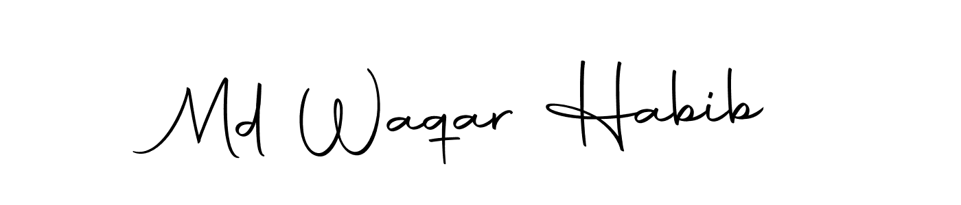 Create a beautiful signature design for name Md Waqar Habib. With this signature (Autography-DOLnW) fonts, you can make a handwritten signature for free. Md Waqar Habib signature style 10 images and pictures png