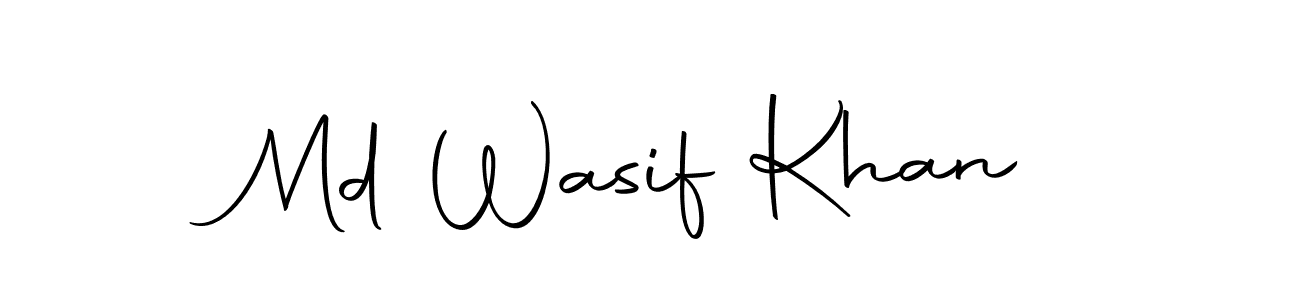 How to make Md Wasif Khan name signature. Use Autography-DOLnW style for creating short signs online. This is the latest handwritten sign. Md Wasif Khan signature style 10 images and pictures png