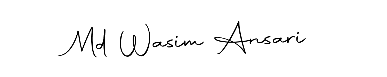 Design your own signature with our free online signature maker. With this signature software, you can create a handwritten (Autography-DOLnW) signature for name Md Wasim Ansari. Md Wasim Ansari signature style 10 images and pictures png