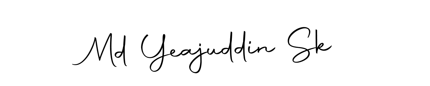 Also we have Md Yeajuddin Sk name is the best signature style. Create professional handwritten signature collection using Autography-DOLnW autograph style. Md Yeajuddin Sk signature style 10 images and pictures png